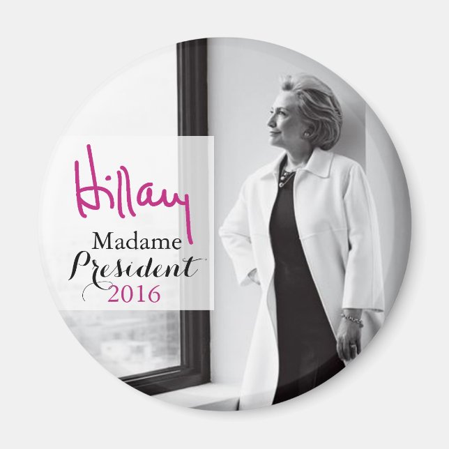 Imán Hillary Rodham Clinton Señora Presidenta Magnet (Frente)