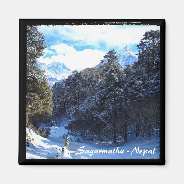 Imán Himalayas de nieve, Sagarmatha, Nepal (Frente)