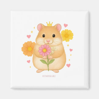 Imán HIMEKARI Floral Hamster Magnet –Clear