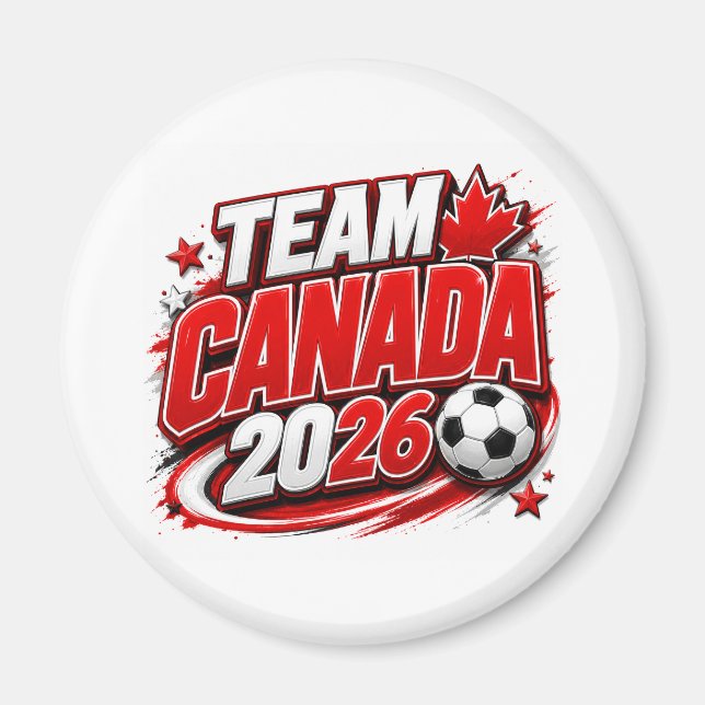 Imán Hincha de fútbol de CANADÁ 2026 | Canadiense  (Frente)