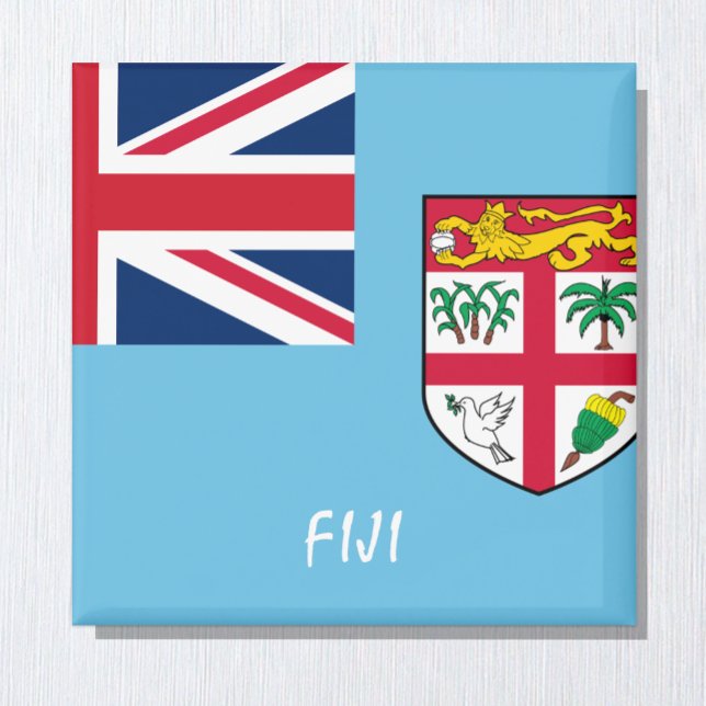 Imán Hinchas de la bandera de Fiji y hinchas de las vac (Subido por el creador)