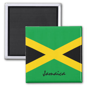 Imán Hinchas de la bandera de Jamaica y hinchas de feri