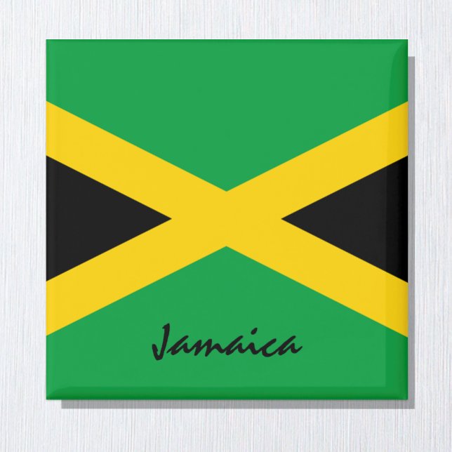 Imán Hinchas de la bandera de Jamaica y hinchas de feri (Subido por el creador)