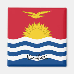 Imán Hinchas de la bandera de Kiribati y hinchas deport