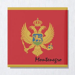 Imán Hinchas de la bandera de Montenegro y fanáticos me
