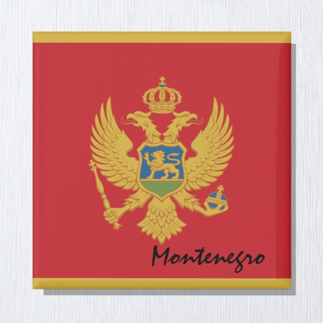 Imán Hinchas de la bandera de Montenegro y fanáticos me (Subido por el creador)