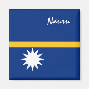 Imán Hinchas de la bandera de Nauru y hinchas deportivo