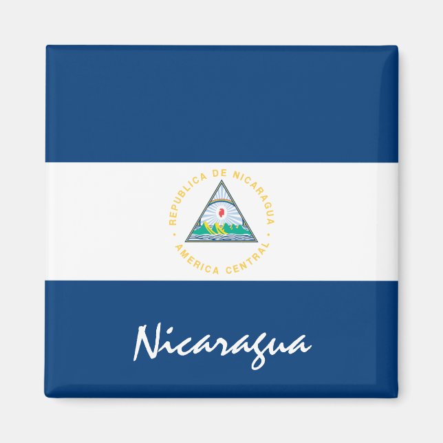 Imán Hinchas de la bandera de Nicaragua y hinchas de fe (Frente)