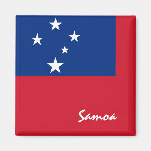 Imán Hinchas de la bandera de Samoa y fanáticos de las