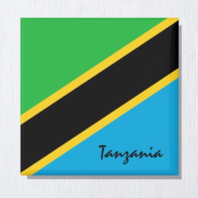 Imán Hinchas de la bandera de Tanzania y hinchas deport (Subido por el creador)