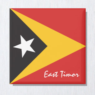 Imán Hinchas de la bandera de Timor Oriental y los depo