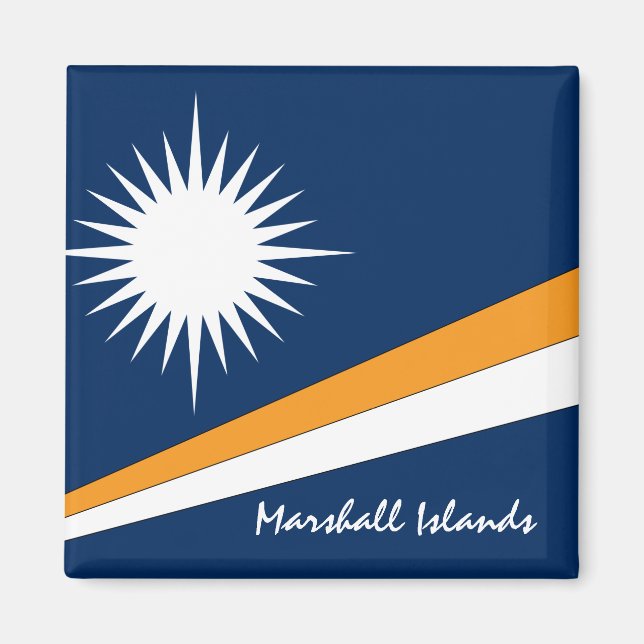 Imán Hinchas de las Islas Marshall y hinchas de vacacio (Frente)
