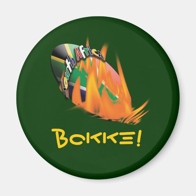 Imán Hinchas de rugby de Sudáfrica e imanes (Frente)