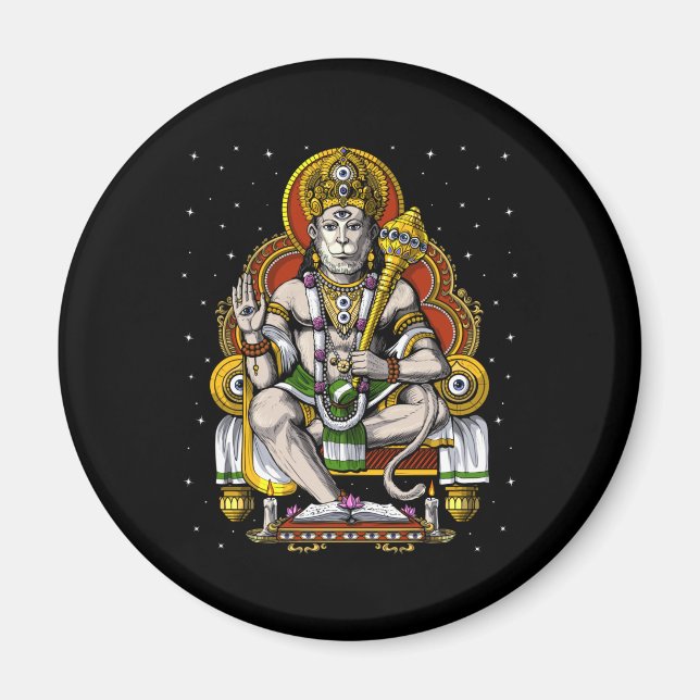 Imán Hindu God Hanuman (Frente)