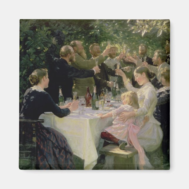 Imán ¡Hip Hip Hurra! Fiesta de artistas en Skagen, 1888 (Frente)