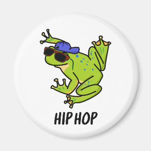 Imán Hip Hop Funny Hopping Frog Pun