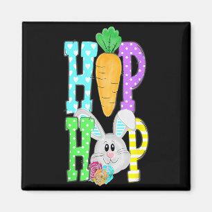 Imán Hip hop hippity conejo de Pascua divertido gráfico