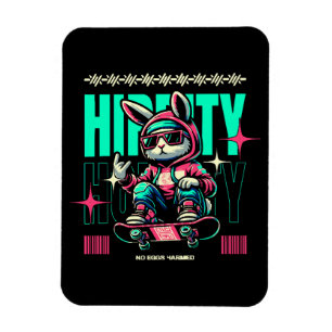 Imán Hip-Hop Hoppity - Conejo Patinador Pascua