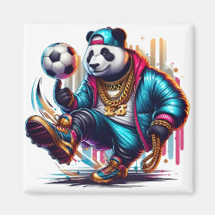 Imán Hip Hop Panda Fútbol de Verano Deportes