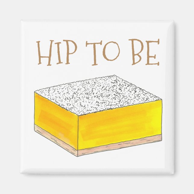 Imán Hip To Be (Lemon) Square Bar Foodie Dessere Amaril (Frente)