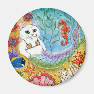 Imán Hipódromo marino de la sirena de un gato