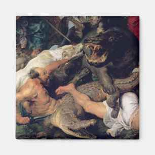 Imán Hipopótamo y caza de cocodrilos, c.1615-16