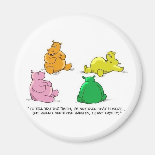 Imán ¡Hipopótamos hambrientos! -Imán (Frente)