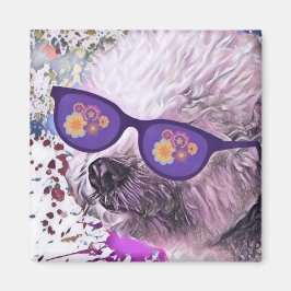 Imán Hippie 'Chon the Bichon Magnet