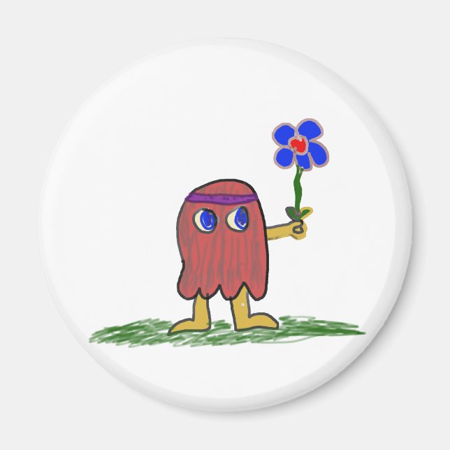 Imán Hippie Dippy Flower (Frente)