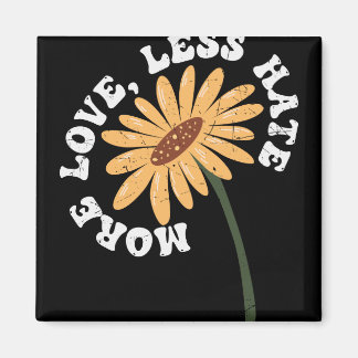 Imán Hippie diseño más amor menos odio