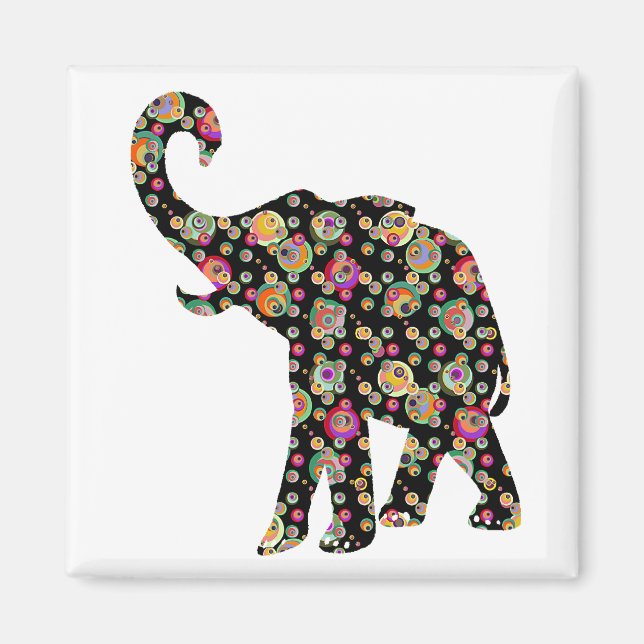 Imán Hippie Elephant Magnet (Frente)