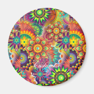 Imán Hippie Groovy Techno Psychedelic Thunder_Cove