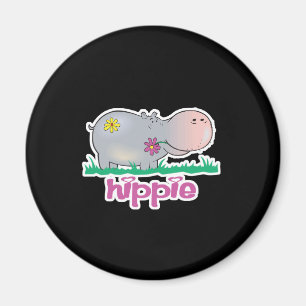 Imán hippie hipopótamo