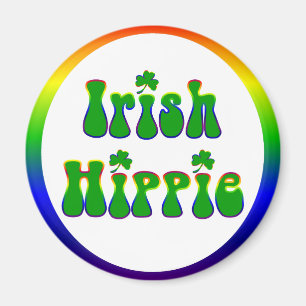 Imán Hippie irlandés redondo