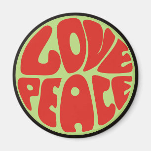 Imán hippie love peace dicho