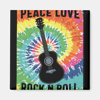 Imán Hippie Peace Love Rock N Roll de Retro 80