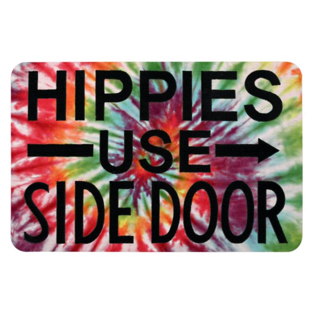 Imán Hippies Flexi Fridge Magnet Premium Usan Puerta La (Horizontal)
