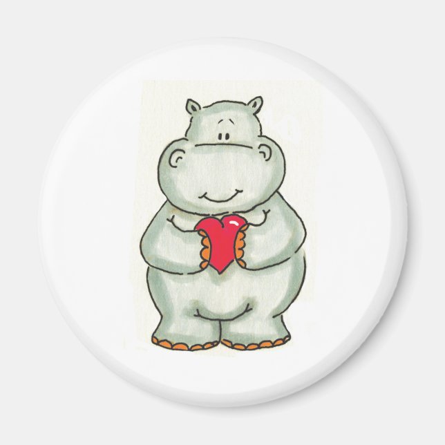 Imán Hippo con corazón (Frente)