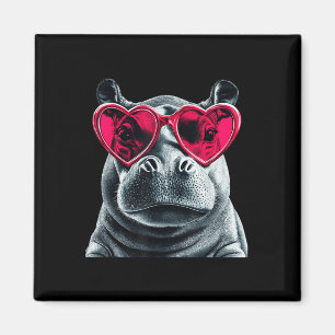 Imán Hippo Con Gles Día de San Valentín Del Corazón Hip