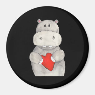 Imán Hippo cutáneo Hipopótamo Sujeto corazón Love Hip