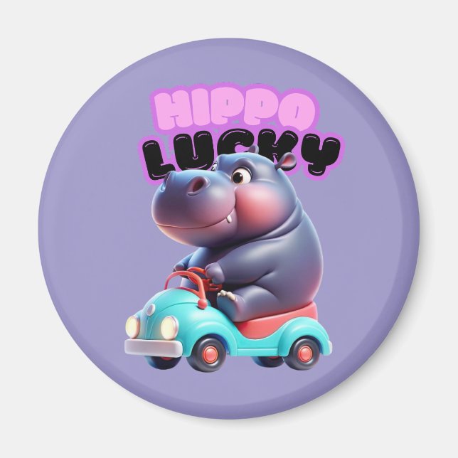 Imán Hippo en Wheels Magnet (Frente)