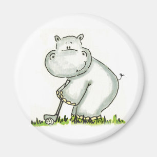 Imán Hippo juega golf