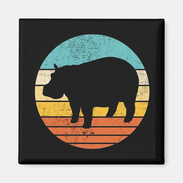 Imán Hippopótomas Retro Sun (Frente)