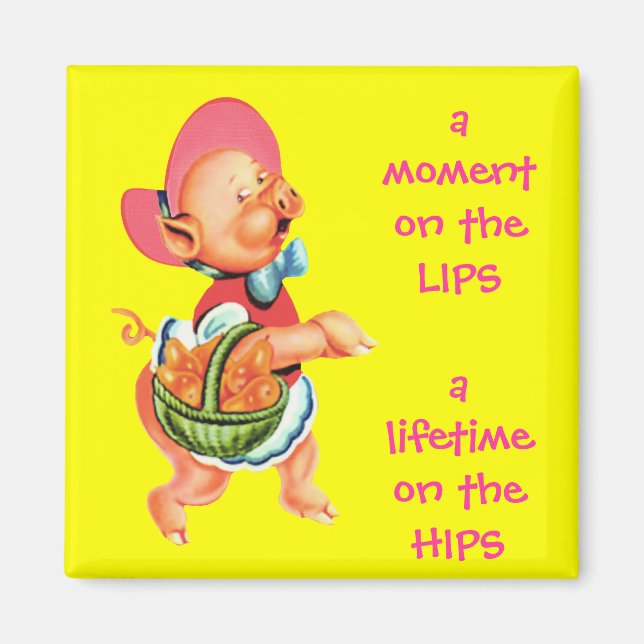 Imán Hippy Miss Piggy Fridge Magnet (Frente)