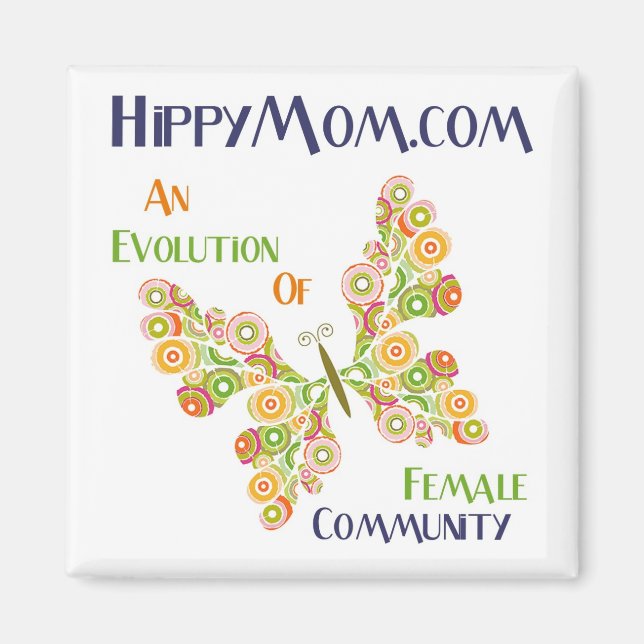 Imán HippyMom Square Magnet (Frente)
