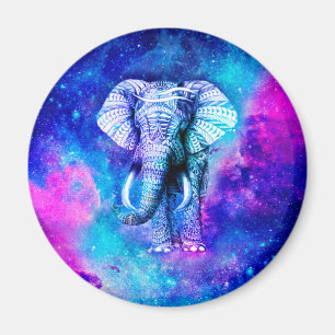Imán Hipster Elephant Nebula Space