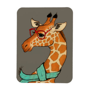 Imán Hipster Giraffe
