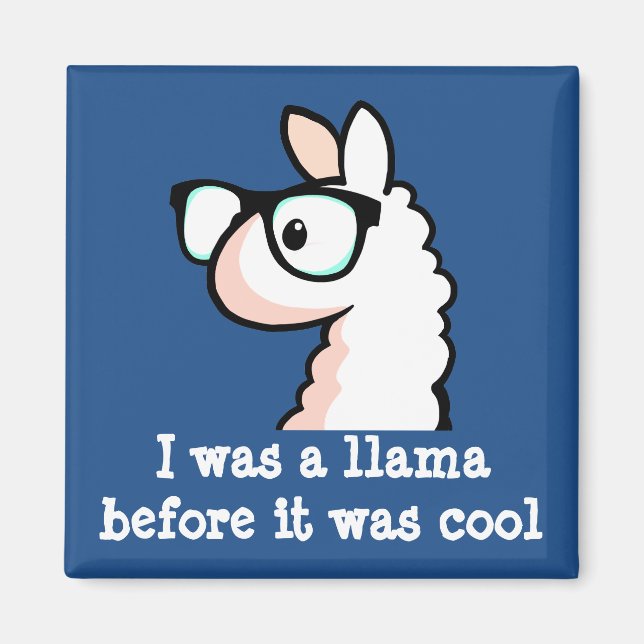 Imán Hipster Llama (Frente)