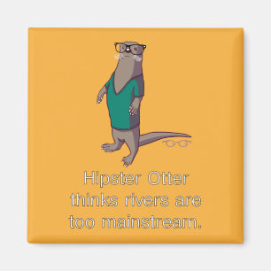 Imán Hipster Otter Magnet