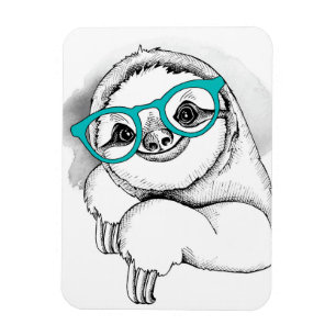 Imán Hipster Sloth